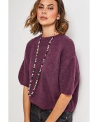Pullover Willow in misto lana viola