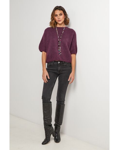 Pullover Willow in misto lana viola