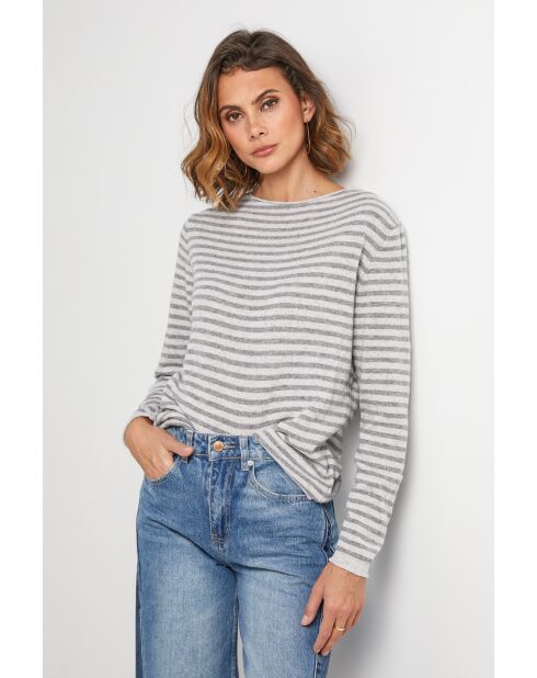 Grauer Pullover Sirius aus Wollmischung