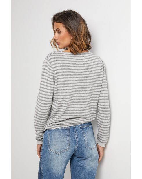 Grauer Pullover Sirius aus Wollmischung