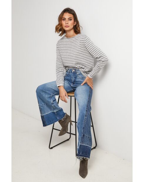 Grauer Pullover Sirius aus Wollmischung
