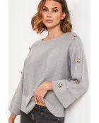 Grauer Mirage-Pullover