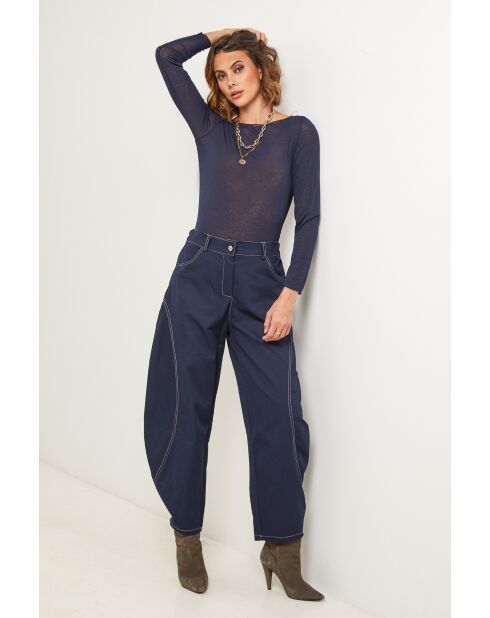 Top blu smeraldo