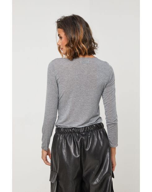 Top Emeraude gris