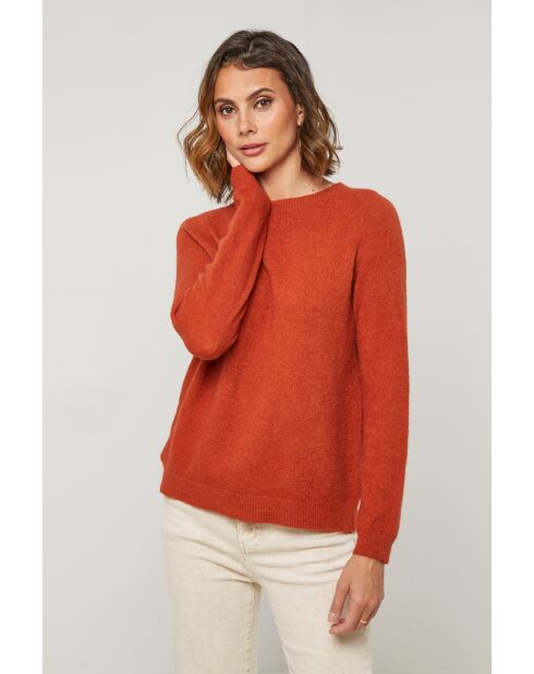 Maglione Vesuve in misto lana mattone