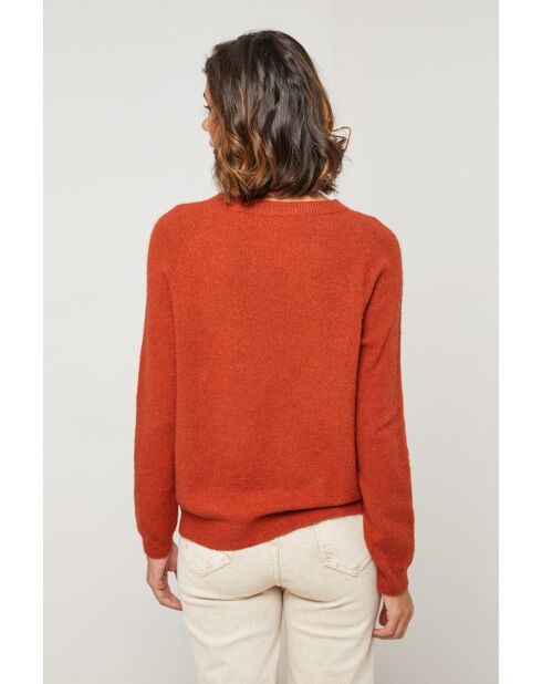 Maglione Vesuve in misto lana mattone