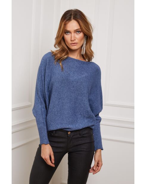Michael indigofarbener Pullover