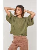 Khakifarbener Cassiopee Wollpullover
