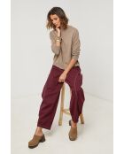 Taupefarbener Wollpullover Saphir