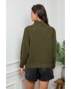 Khakifarbener Wollpullover für Babys