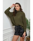 Khakifarbener Wollpullover für Babys