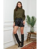 Khakifarbener Wollpullover für Babys