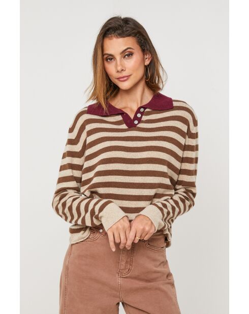 Trui van wol met choco Dahlia