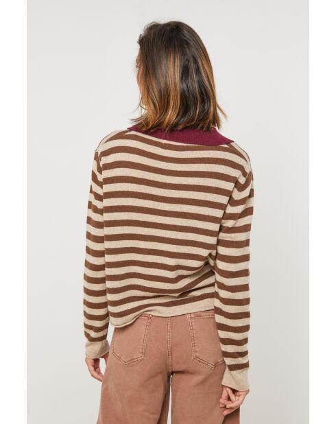 Trui van wol met choco Dahlia