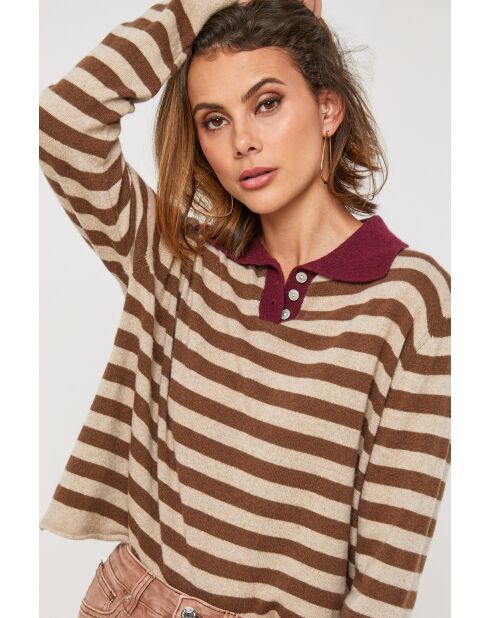Trui van wol met choco Dahlia
