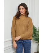Kamelfarbener Wollpullover für Babys