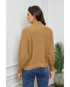 Kamelfarbener Wollpullover für Babys