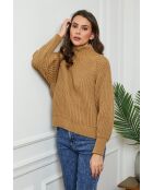 Kamelfarbener Wollpullover für Babys
