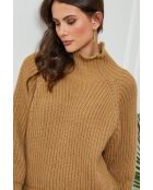 Kamelfarbener Wollpullover für Babys