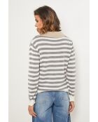 Grauer Wollpullover Dahlia