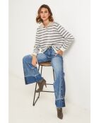 Grauer Wollpullover Dahlia