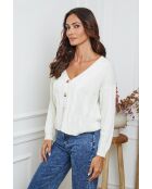 Gilet Laem in lana ecru