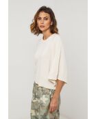 Cremefarbener Cassiopee Wollpullover