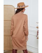 Camelfarbenes Kaschmirkleid Linoa