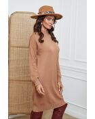 Camelfarbenes Kaschmirkleid Linoa