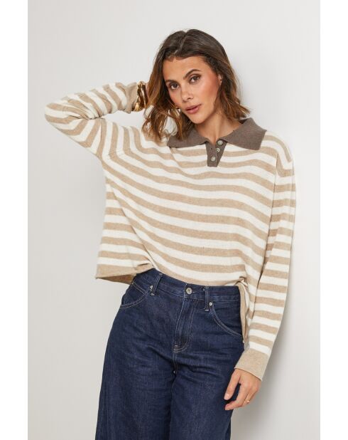 Beiger Wollpullover Dahlia
