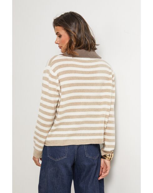 Beiger Wollpullover Dahlia