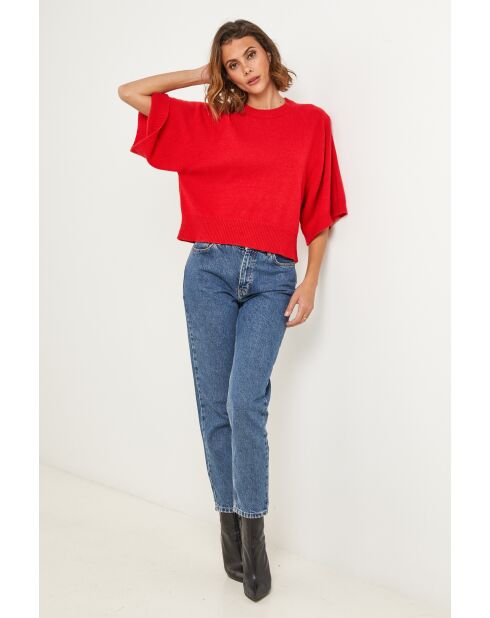 Cassiopee roter Wollpullover