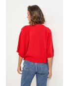 Cassiopee roter Wollpullover