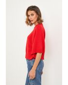 Cassiopee roter Wollpullover