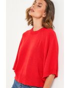 Cassiopee roter Wollpullover