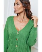 Laemgroen wollen vest