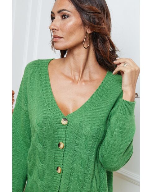 Laemgroen wollen vest