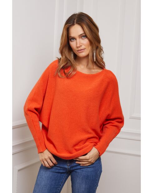 Michael orangefarbener Pullover