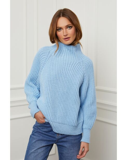 Pull en laine Baby bleu ciel
