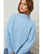 Pull en laine Baby bleu ciel