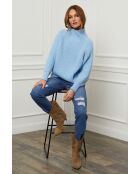 Pull en laine Baby bleu ciel