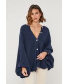 Marineblauwe wollen vest Gaia