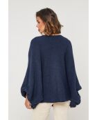 Marineblauwe wollen vest Gaia