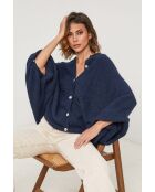 Marineblauwe wollen vest Gaia