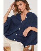 Marineblauwe wollen vest Gaia