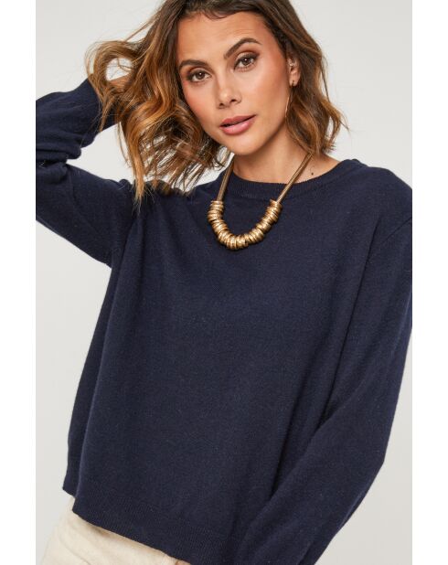 Pullover Saphir in lana blu