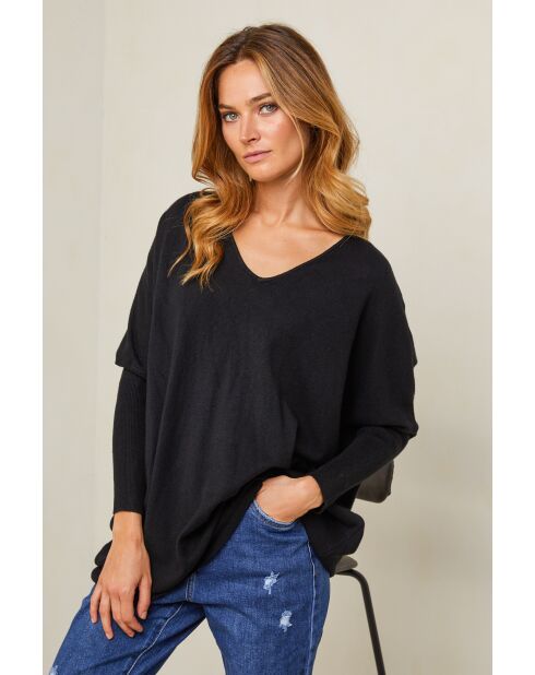 Schwarzer Pullover Aadil