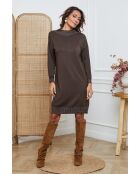 Kaschmirkleid Linoa mit Schoko-Muster