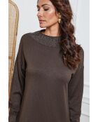 Kaschmirkleid Linoa mit Schoko-Muster