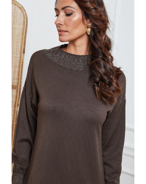 Kaschmirkleid Linoa mit Schoko-Muster